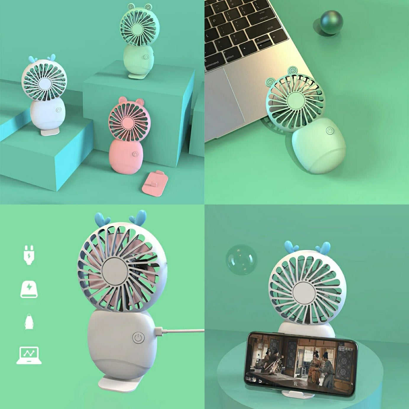New Portable Handheld Fan USB Rechargeable Mini Pocket Electric Fan Convenient And Ultra-quiet Summer Desktop Fan Office Home. - Oshi.pk - Buy & Sell Online