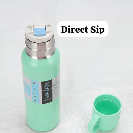 New Shape Vacuum Flask Bottle with 3 Cups and Gift Box Random color - Oshi.pk - Buy & Sell Online