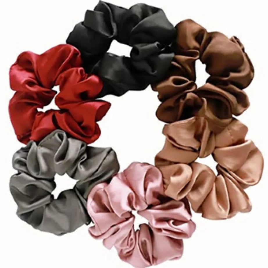 New Silk Scrunchies (Pack of 12).Pony tail - Oshi.pk - Buy & Sell Online