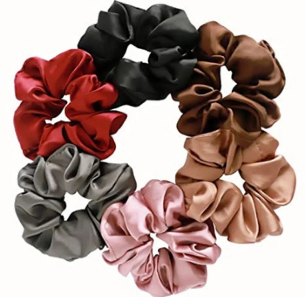 New Silk Scrunchies (Pack of 12).Pony tail - Oshi.pk - Buy & Sell Online