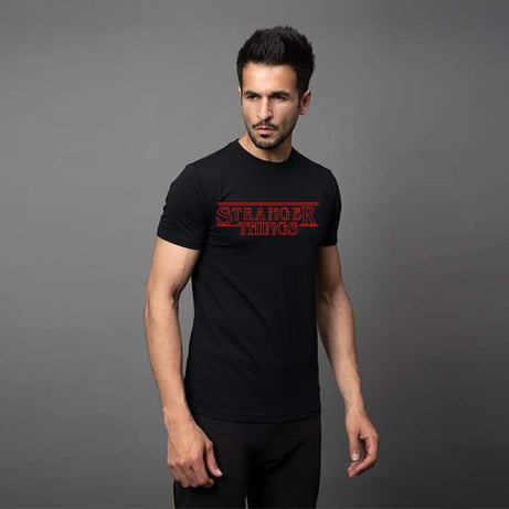 New STRANGER THING Printed Black T shirt for men Half sleeves Trendy T shirt - Oshi.pk - Buy & Sell Online