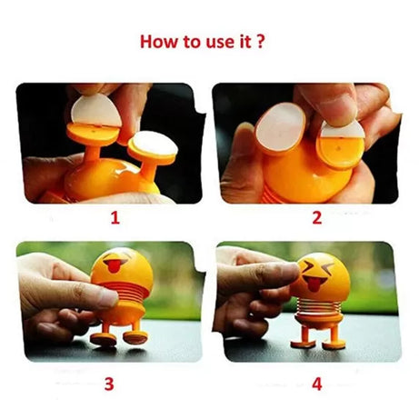 New Stress Release Emoji shaker spring bouncing doll car smiley doll cute emoticons big head dolls funny smiley face springs dance toys - Oshi.pk - Buy & Sell Online