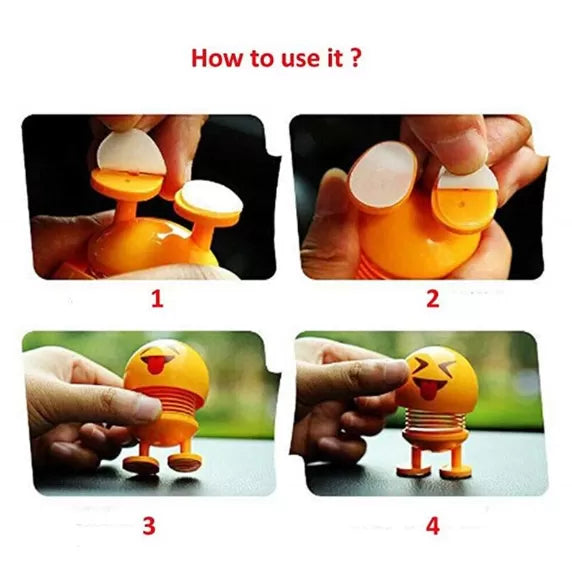 New Stress Release Emoji shaker spring bouncing doll car smiley doll cute emoticons big head dolls funny smiley face springs dance toys - Oshi.pk - Buy & Sell Online