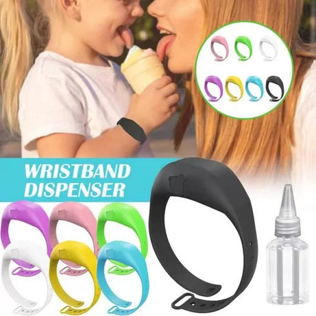 New Style Bandhand Creative Silicone Adjustable Sterilization Hand Saniti_zer Bracelet With bottle - Oshi.pk - Buy & Sell Online