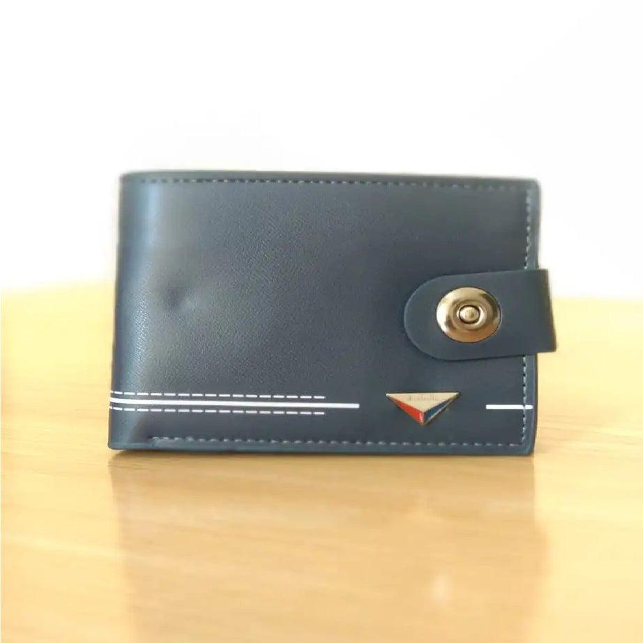 Dunbollu Men's Retro Trifold PU Leather Wallet: Stylish Card Holder Design - Oshi.pk - Buy & Sell Online