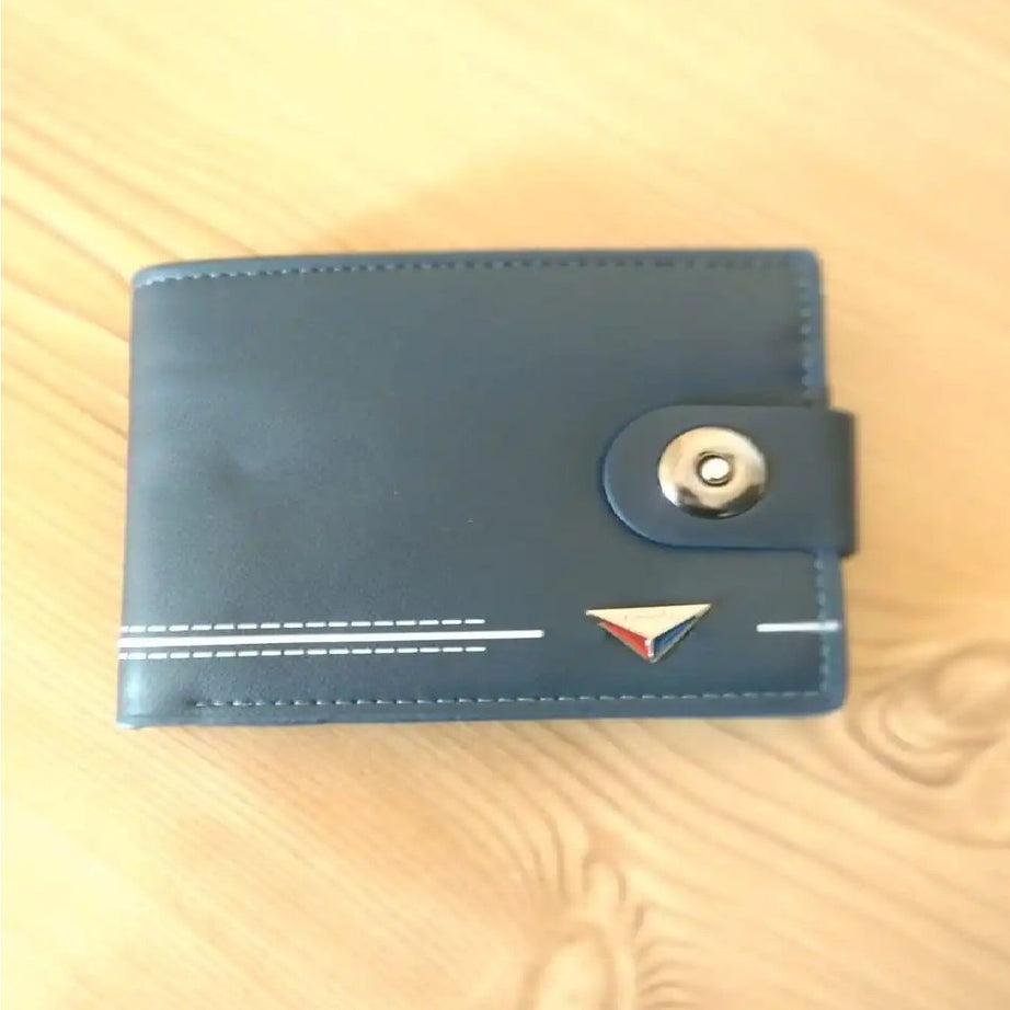 Dunbollu Men's Retro Trifold PU Leather Wallet: Stylish Card Holder Design - Oshi.pk - Buy & Sell Online