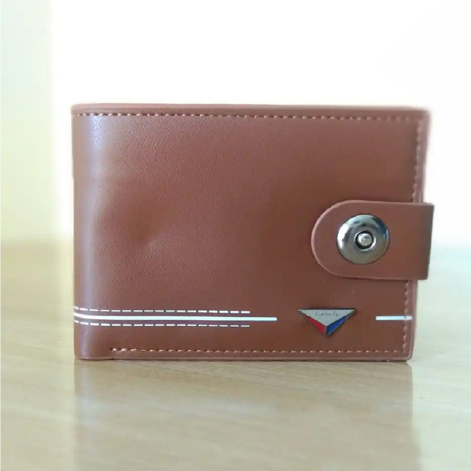 Dunbollu Men's Retro Trifold PU Leather Wallet: Stylish Card Holder Design - Oshi.pk - Buy & Sell Online