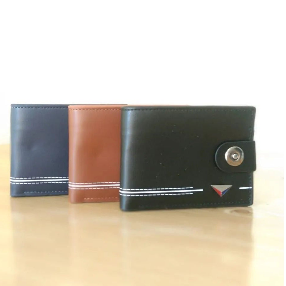 Dunbollu Men's Retro Trifold PU Leather Wallet: Stylish Card Holder Design - Oshi.pk - Buy & Sell Online