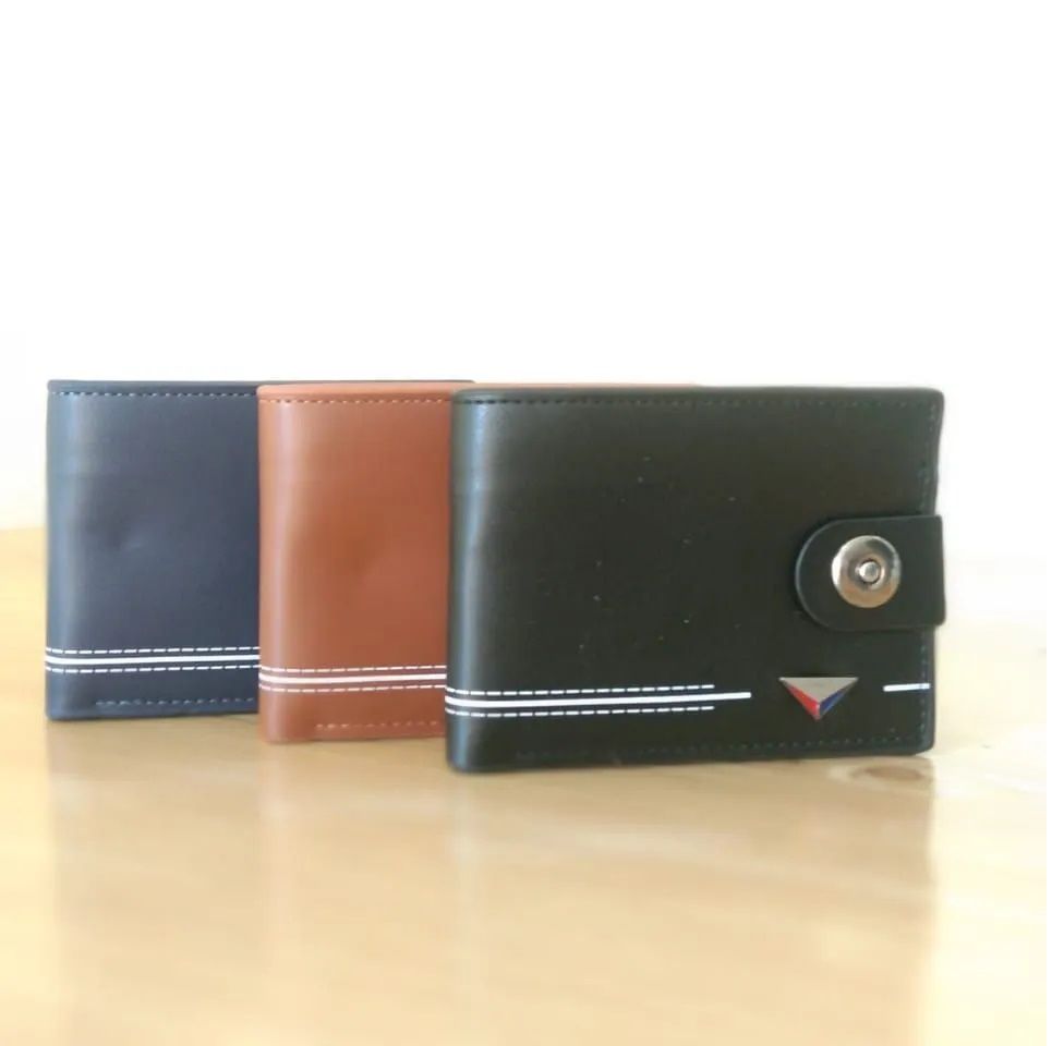 Dunbollu Men's Retro Trifold PU Leather Wallet: Stylish Card Holder Design - Oshi.pk - Buy & Sell Online