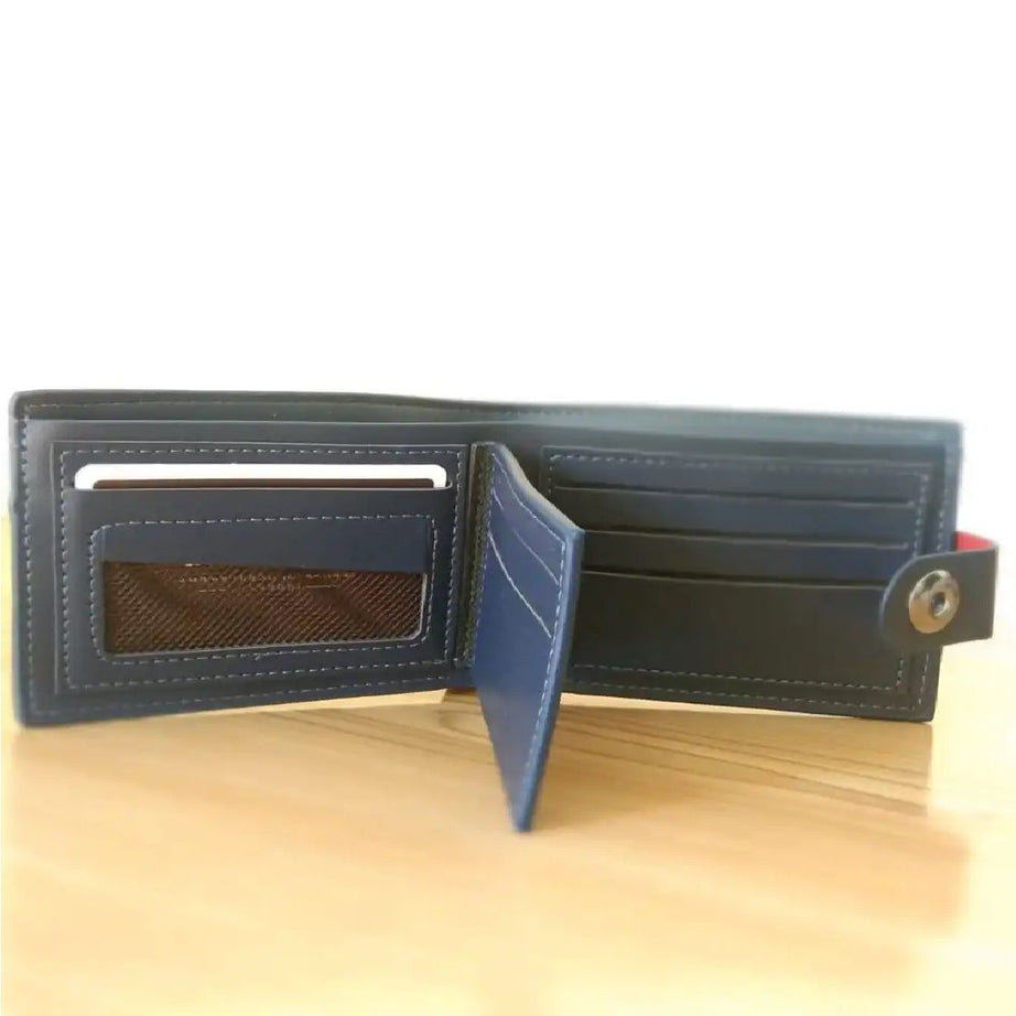 Dunbollu Men's Retro Trifold PU Leather Wallet: Stylish Card Holder Design - Oshi.pk - Buy & Sell Online