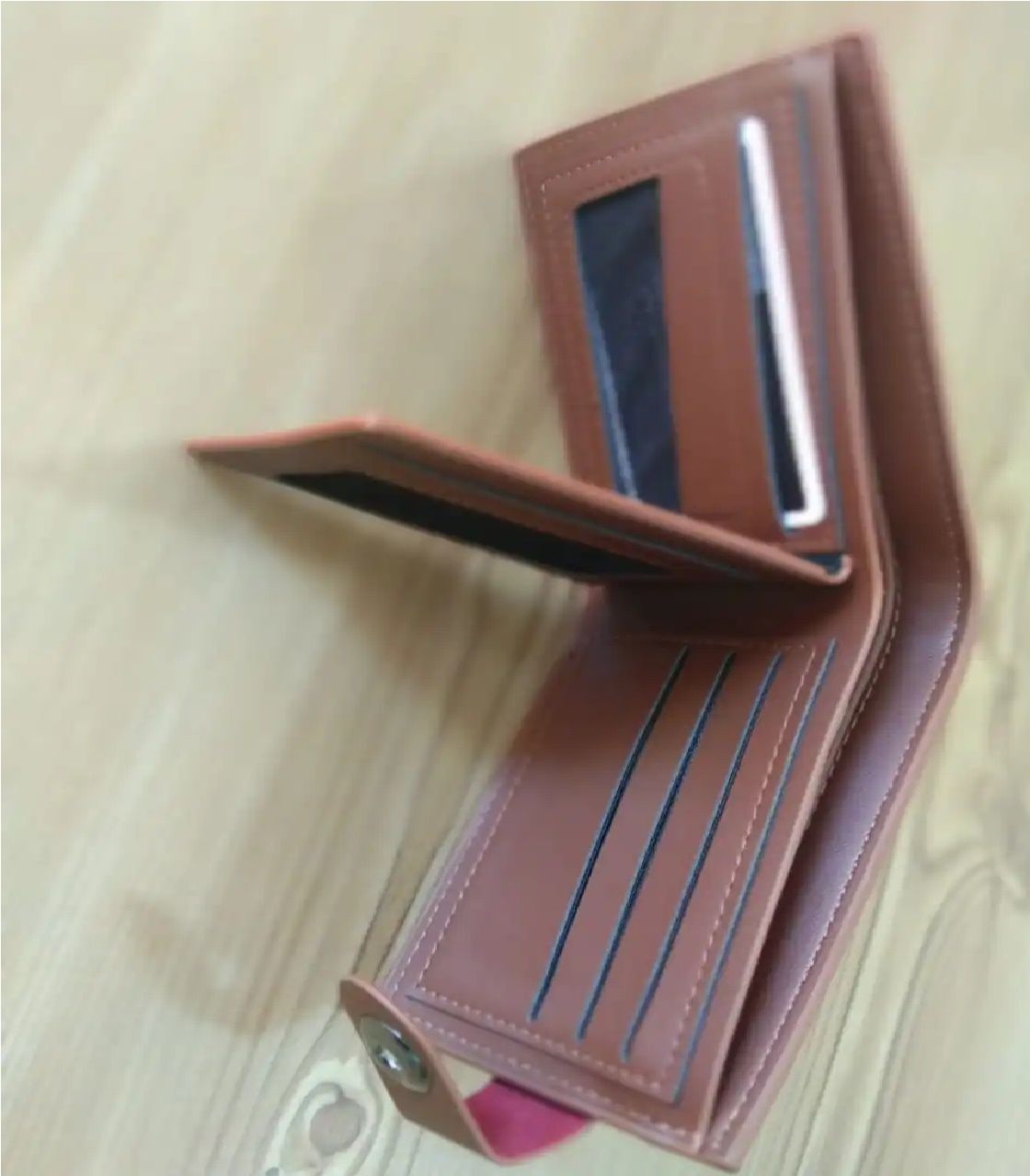 Dunbollu Men's Retro Trifold PU Leather Wallet: Stylish Card Holder Design - Oshi.pk - Buy & Sell Online