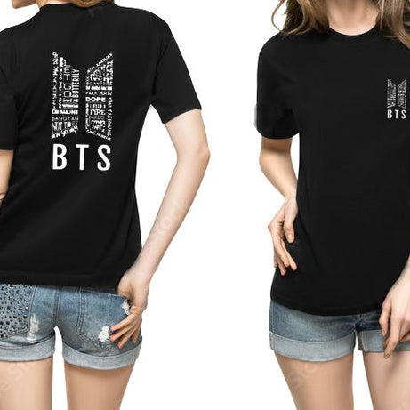 New Stylish Trendy Slim Fit Bts Printed Round Neck Black T-Shirts For BTS fans Lovers - Oshi.pk - Buy & Sell Online