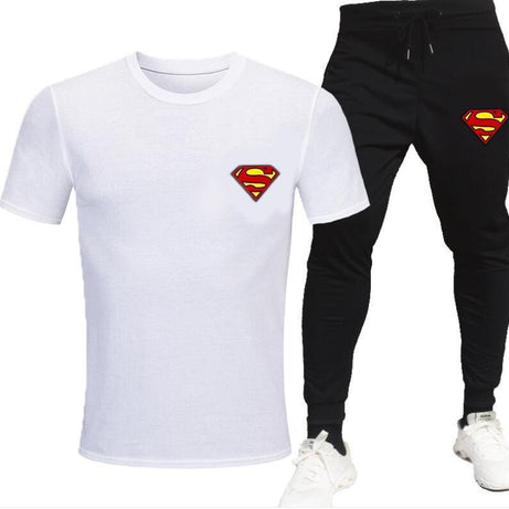 New Summer Design Superman Logo Printed White T shirt And Black Trouser For Mens - Oshi.pk - Buy & Sell Online