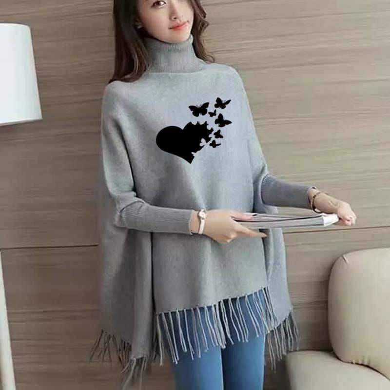 New Women's Bat-Wing Style Printed Fleece Poncho - Oshi.pk - Buy & Sell Online