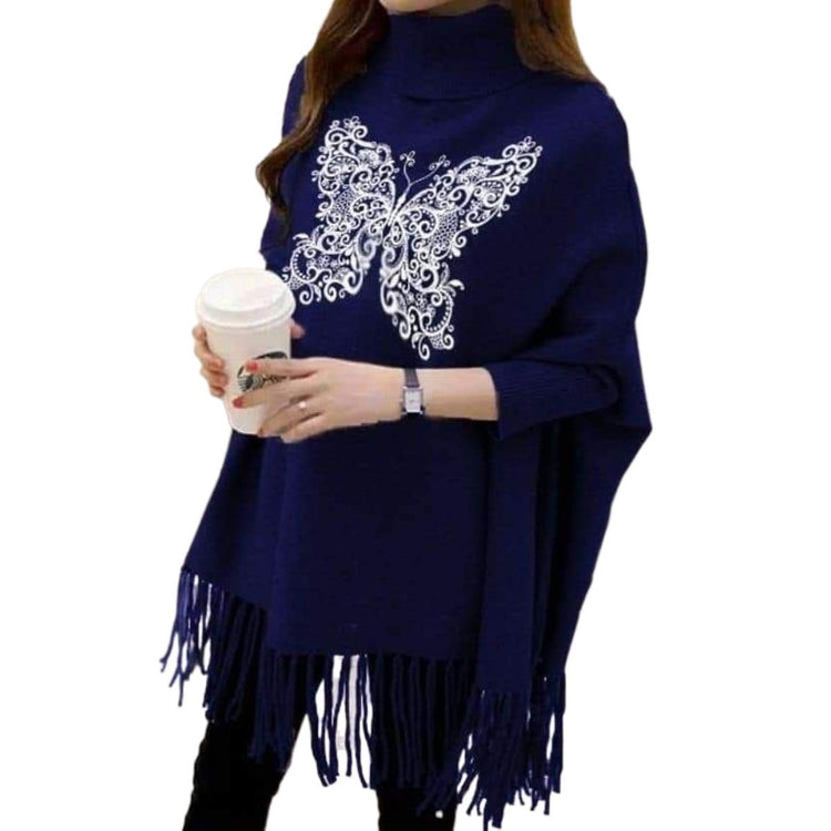 New Women's Bat-Wing Style Printed Fleece Poncho - Oshi.pk - Buy & Sell Online