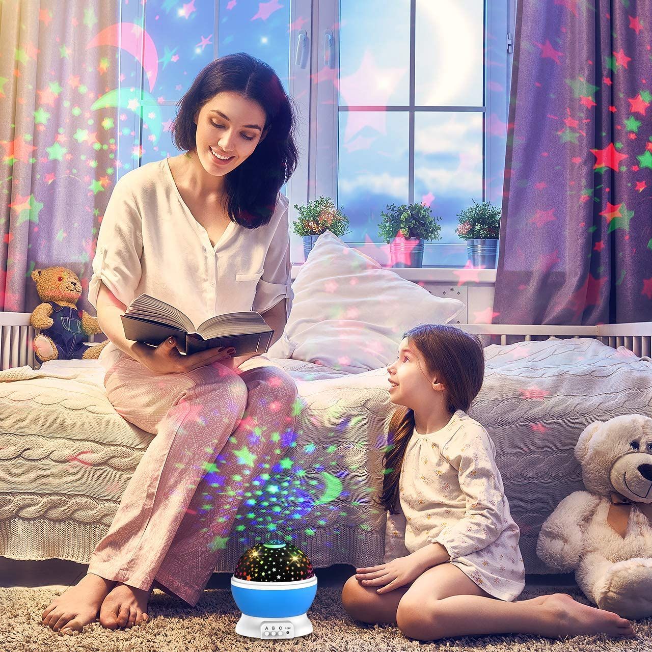 Night Light Star Lamp Starry Sky Projector Baby Light 360° Rotation LED Star Light Lamp Table Night Lamp Gift for Babies and Children - Oshi.pk - Buy & Sell Online