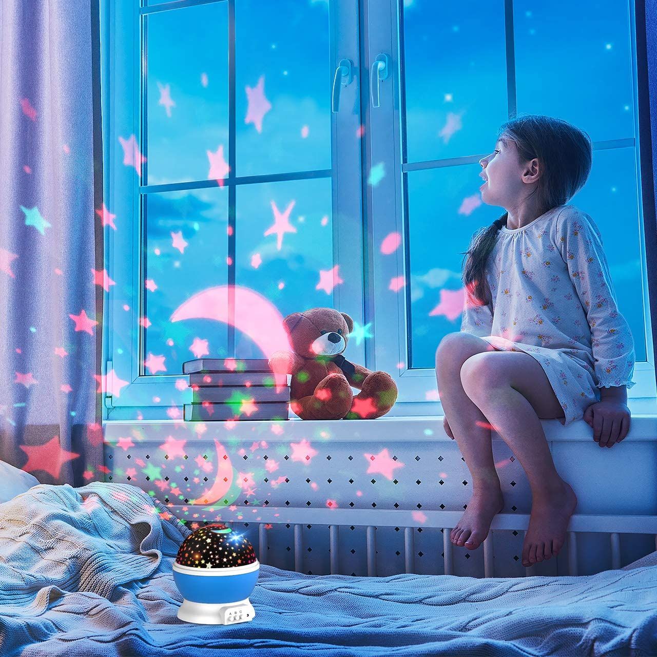 Night Light Star Lamp Starry Sky Projector Baby Light 360° Rotation LED Star Light Lamp Table Night Lamp Gift for Babies and Children - Oshi.pk - Buy & Sell Online