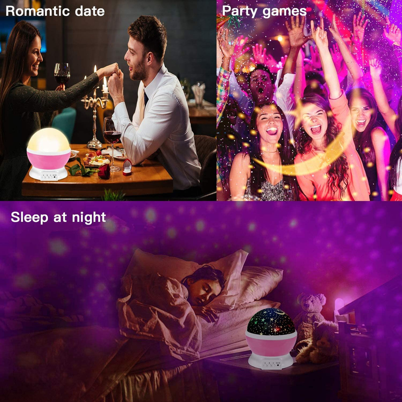 Night Light Star Lamp Starry Sky Projector Baby Light 360° Rotation LED Star Light Lamp Table Night Lamp Gift for Babies and Children - Oshi.pk - Buy & Sell Online