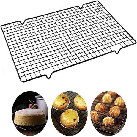 Non-Stick Cake Cooling Pastry Shelves Rack Carbon Steel Wire Grill Baking & Grilling - Oshi.pk - Buy & Sell Online