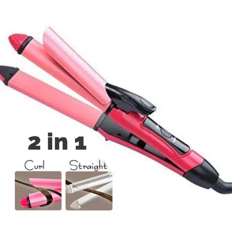 Nova Professional 2 In 1 Hair Straightener & Curler Women Hair Styler Hair Beauty Set - Oshi.pk - Buy & Sell Online