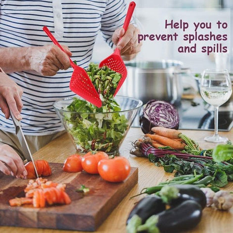 Nylon Drain Strainer Scoop Colander Skimmer Spoon with Long Handle - Oshi.pk - Buy & Sell Online