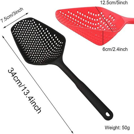 Nylon Drain Strainer Scoop Colander Skimmer Spoon with Long Handle