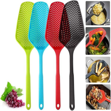 Nylon Drain Strainer Scoop Colander Skimmer Spoon with Long Handle - Oshi.pk - Buy & Sell Online