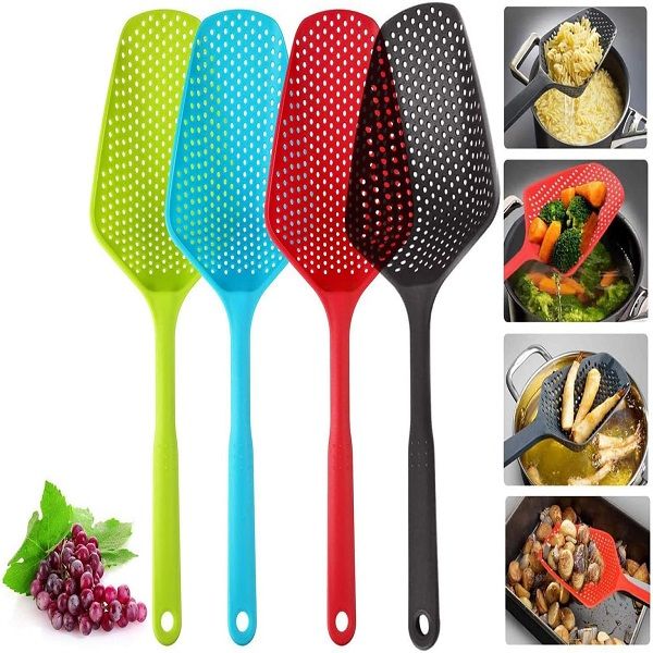 Nylon Drain Strainer Scoop Colander Skimmer Spoon with Long Handle - Oshi.pk - Buy & Sell Online