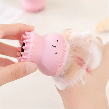 Octopus Shape Silicone Facial Cleansing Brush Facial Pore Cleanser Exfoliating Face Wash Brush - Oshi.pk - Buy & Sell Online