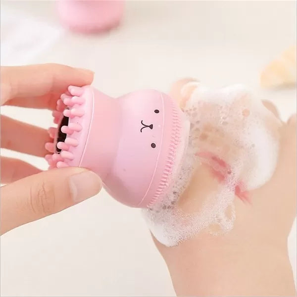 Octopus Shape Silicone Facial Cleansing Brush Facial Pore Cleanser Exfoliating Face Wash Brush - Oshi.pk - Buy & Sell Online