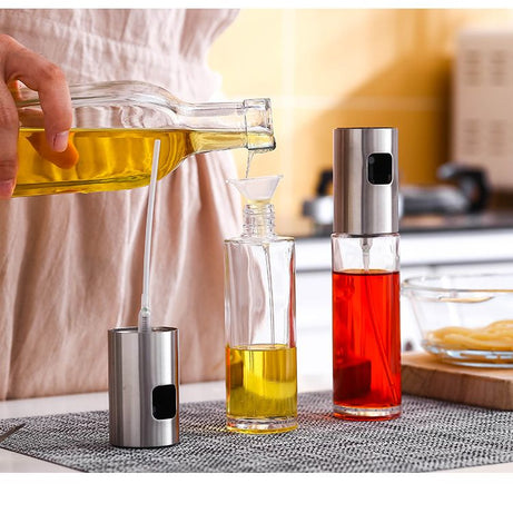 Oil Spray Empty Bottle Vinegar Bottle Oil Dispenser Cooking Tools Salad BBQ Baking Cooking Glass Oil Sprayer Kitchen Gadgets - Oshi.pk - Buy & Sell Online