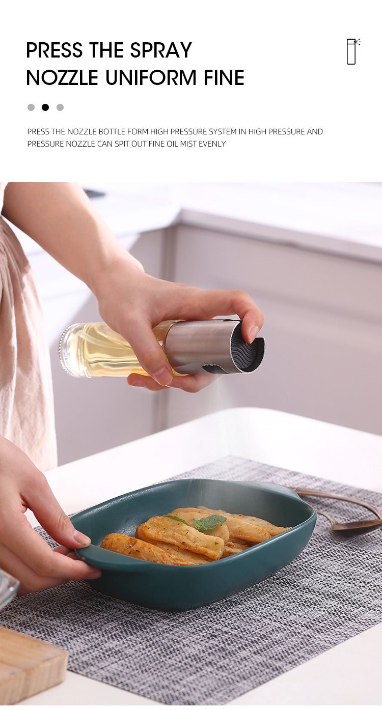 Oil Spray Empty Bottle Vinegar Bottle Oil Dispenser Cooking Tools Salad BBQ Baking Cooking Glass Oil Sprayer Kitchen Gadgets - Oshi.pk - Buy & Sell Online