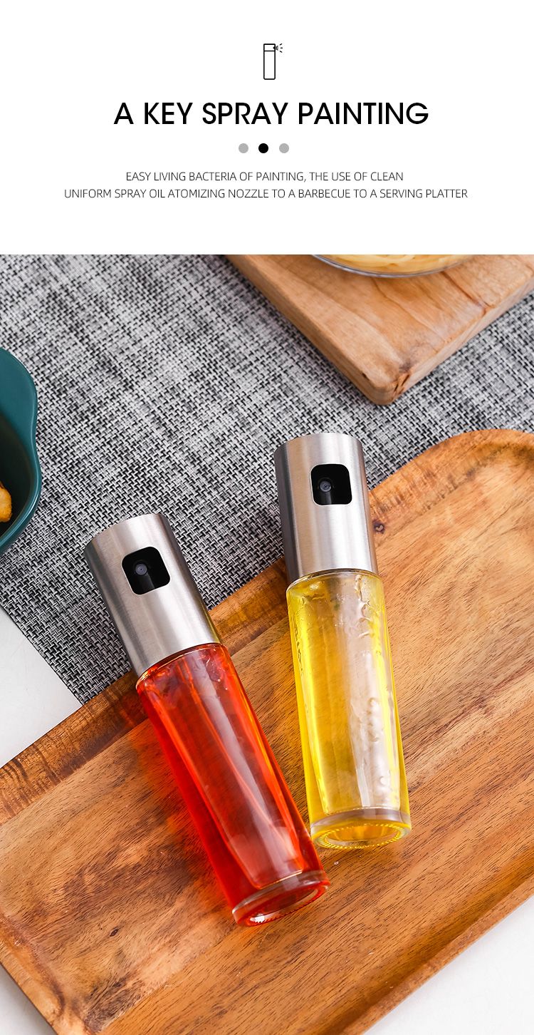 Oil Spray Empty Bottle Vinegar Bottle Oil Dispenser Cooking Tools Salad BBQ Baking Cooking Glass Oil Sprayer Kitchen Gadgets - Oshi.pk - Buy & Sell Online