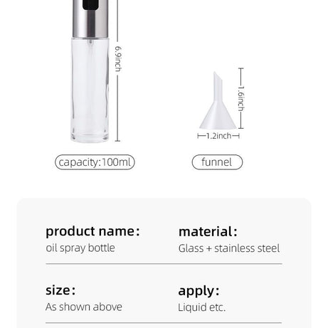 Oil Spray Empty Bottle Vinegar Bottle Oil Dispenser Cooking Tools Salad BBQ Baking Cooking Glass Oil Sprayer Kitchen Gadgets - Oshi.pk - Buy & Sell Online