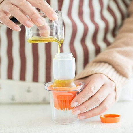 Oil Spreader Oil Bottle with Silicone Brush Honey Brushes Cooking BBQ Baking - Oshi.pk - Buy & Sell Online