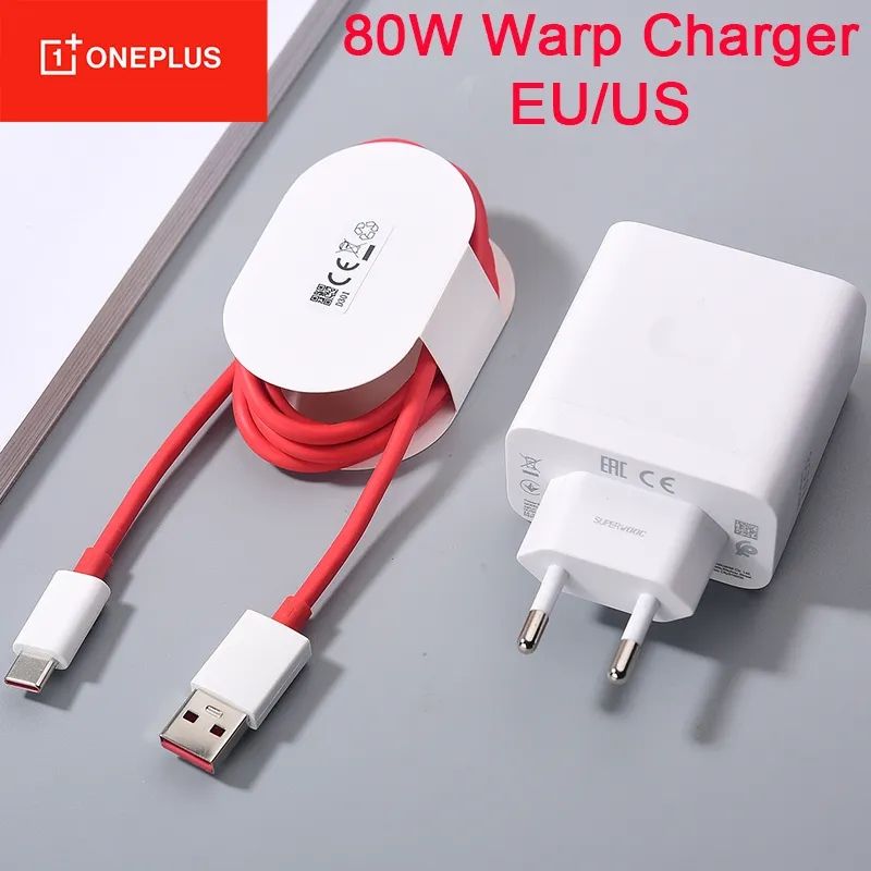 Original ONEPLUS Charger 80W USB Fast Warp Charger Adapter For Onplus 6 7 PRO 8 8T 9 9R 9RT 10Pro ACE Super Warp Charger - Oshi.pk - Buy & Sell Online