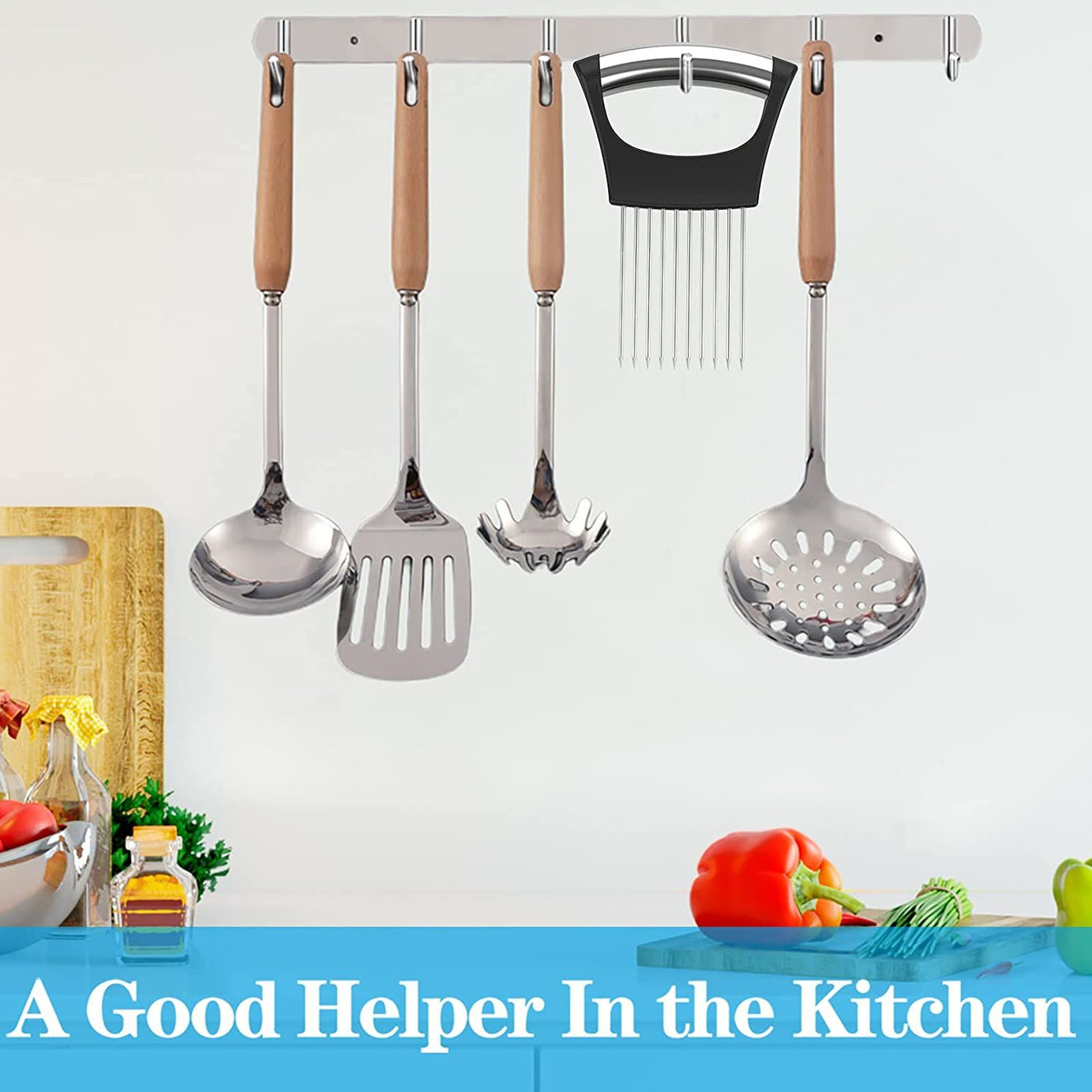 Onion Slicer Holder Stainless Steel, Vegetable Holder for Slicing Easy Onion Cutter Holder Vegetable Slicer Cutting Tools Meat Potato Tomato Slicer - Oshi.pk - Buy & Sell Online