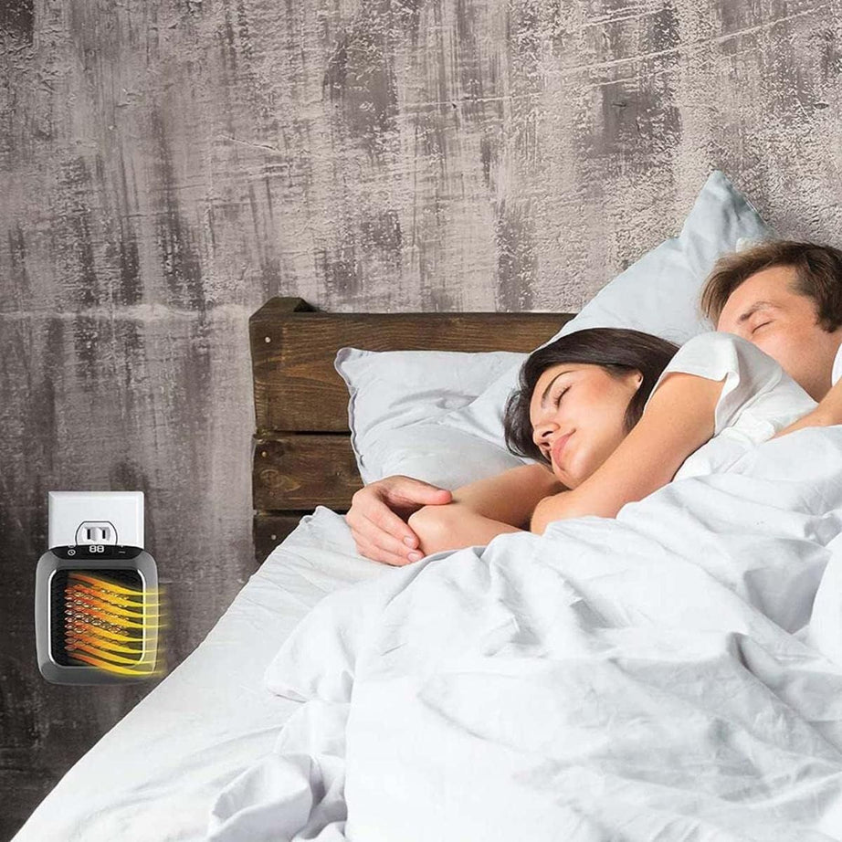 Ontel Handy Heater Turbo 800 Wall Outlet Small Space Heater with Adjustable Thermostat Programmable 12 Hour Timer Auto Shut Off Quiet Space Saving - Oshi.pk - Buy & Sell Online