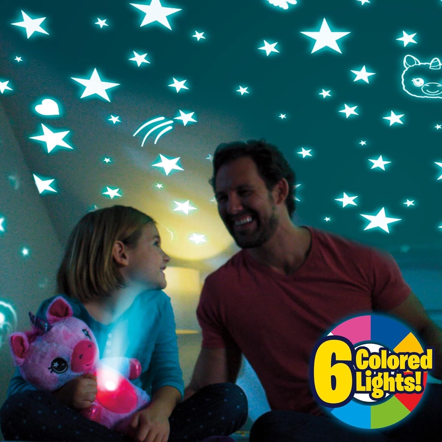 Ontel Star Belly Dream Lites, Stuffed Animal Night Light, Magical Pink and Purple Unicorn - Projects Glowing Stars & Shapes in 6 Gentle Colors, As See - Oshi.pk - Buy & Sell Online