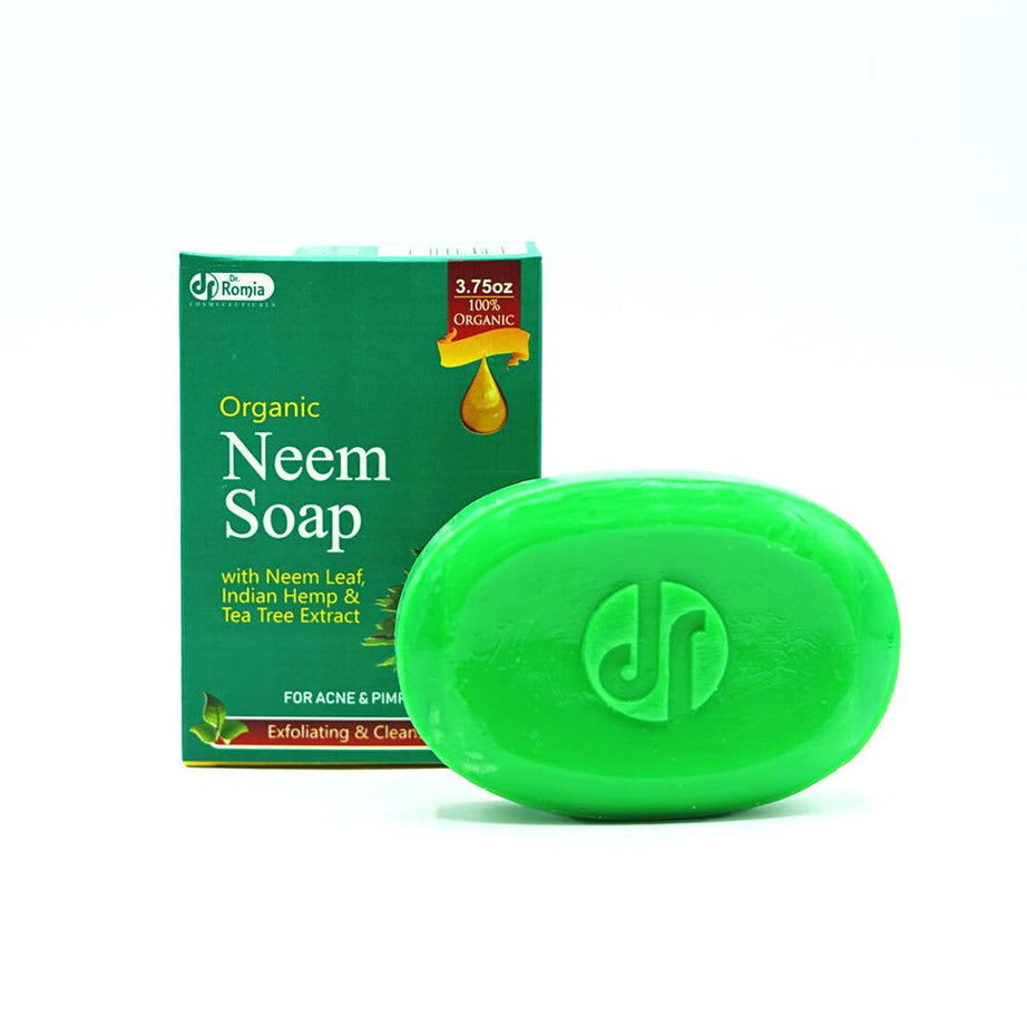 ORGANIC DR ROMIA ANTI ACNE NEEM SOAP WITH NEEM LEAF INDIAN HEMP & TEA TREE EXTRACTS 100GM - Oshi.pk - Buy & Sell Online