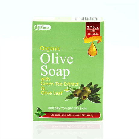 ORGANIC DR ROMIA OLIVE SOAP WITH GREEN TEA EXTRACT & OLIVE LEAF 100GM - Oshi.pk - Buy & Sell Online