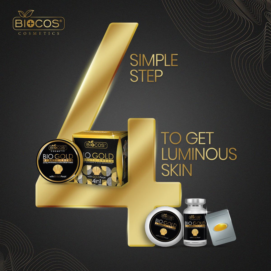 Original Biocos BioGold Extra Whitening 4in1 Combo Cream Soap Capsule & Serum - Oshi.pk - Buy & Sell Online