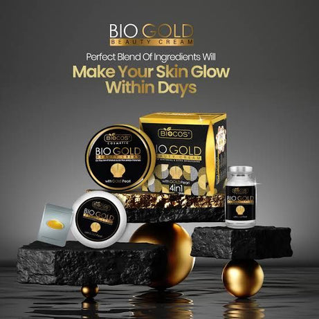Original Biocos BioGold Extra Whitening 4in1 Combo Cream Soap Capsule & Serum - Oshi.pk - Buy & Sell Online