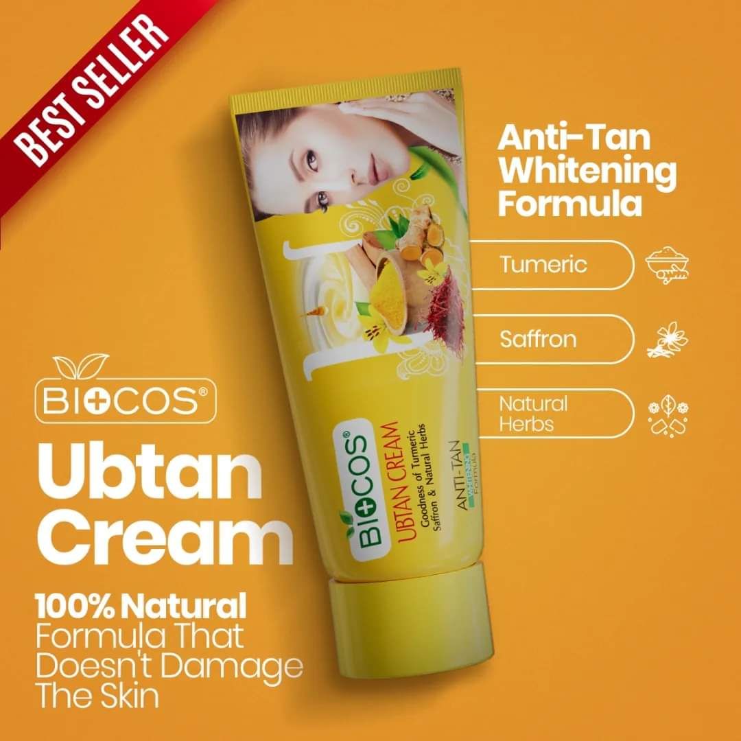 Original Biocos Ubtan Cream Goodness Of Turmeric Saffron & Natural Herbs 70gm - Oshi.pk - Buy & Sell Online