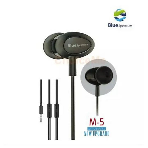 Original Blue Spectrum M5 M-5 M 5 Handfree Stereo Earphones High Base HandsFree EarPhone handfree for gaming handfree for pubg with mic best fo gam - Oshi.pk - Buy & Sell Online