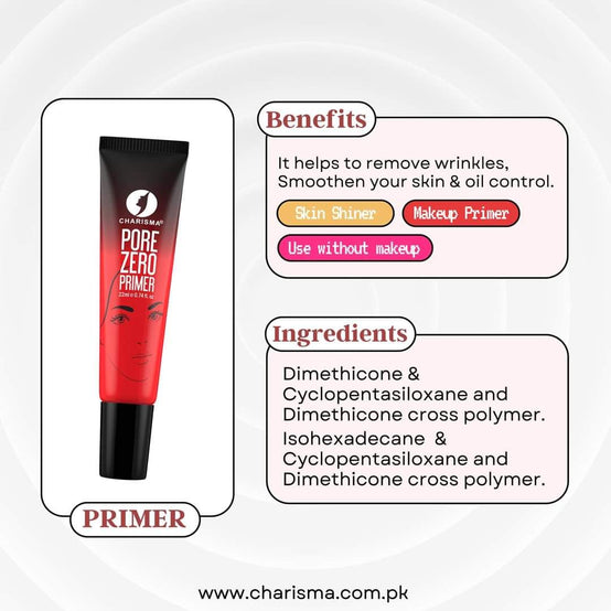 Original Charisma Cosmetics Pore Zero Primer 22ml - Oshi.pk - Buy & Sell Online
