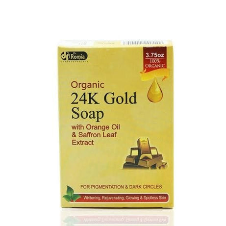 ORIGINAL DR ROMIA ORGANIC 24K GOLD SOAP WITH ORRANGE OIL & SAFFRON LEAF EXTRACTS 100GM - Oshi.pk - Buy & Sell Online