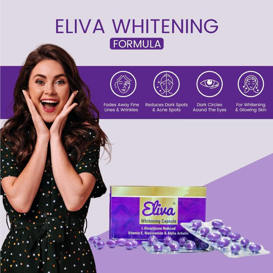 Original Eliva L-Glutathione Face Whitening 60 Capsules Pack - Oshi.pk - Buy & Sell Online