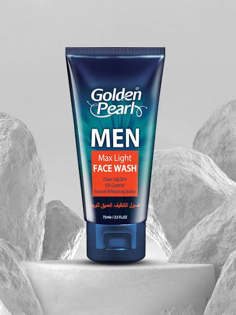 ORIGINAL GOLDEN PEARL MEN MAX LIGHT FACEWASH CLEAR UP DIRT OIL CONTROL INSTANT WHITENING BOOST 75ML - Oshi.pk - Buy & Sell Online