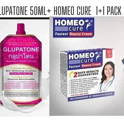 Homeocure Cream & Glupatone - Pack Of 2